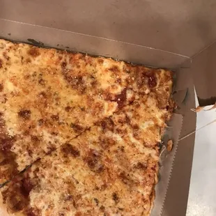 2 slices of cheese pizza. Delicious!