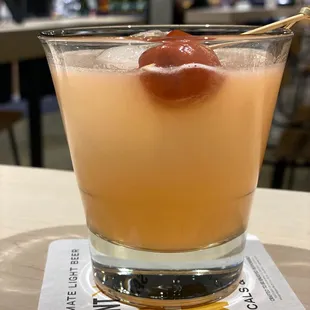 Yuzu and ume whisky sour