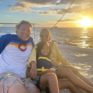 Pau Hana sailing at sunset