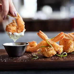 Salt &amp; Pepper Shrimp with housemade pesto aioli