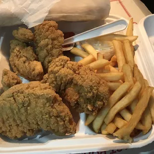 Chicken tender platter  - My son enjoyed it.
