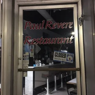  closed sign in the window