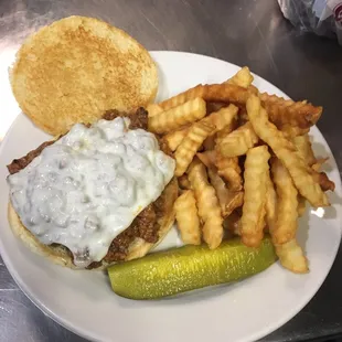Sloppy joe with cheese