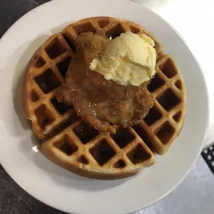 Chicken and waffles
