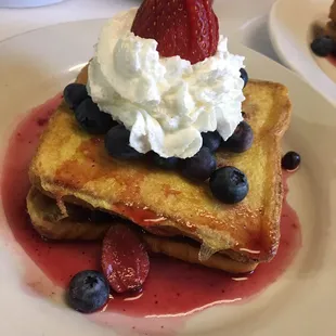 Strawberry blueberry stuffed French toast