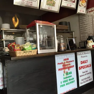 The front counter to order