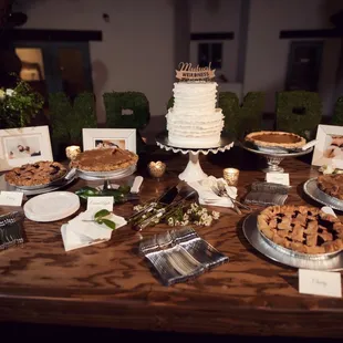 Dessert table for our wedding. Cake was lemon with raspberry compote and it was TO DIE FOR!