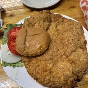 Tenderloin!! The bun is a normal size. Wow!