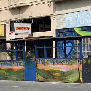 a mural on the side of a building