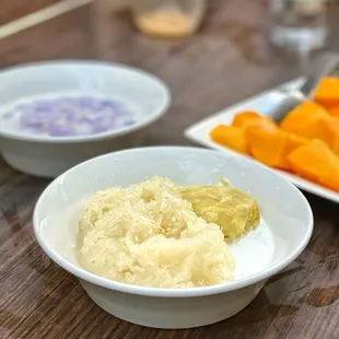 Thai Durian with sticky rice