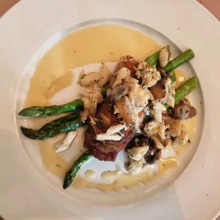 Redfish with crabmeat