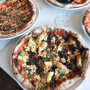 Looking for great pizza?  Look no further!  Handmade dough, scratch made pizza sauce, mozzarella cheese, brick oven finish...yum!