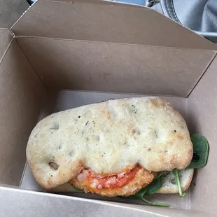 Chicken parmigiana sandwich