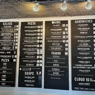 Menu - $12 pasta is a half order