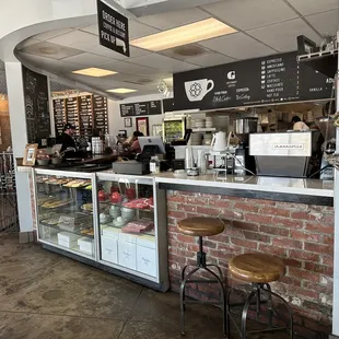 the interior of a coffee shop