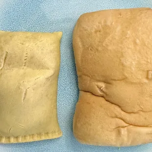 Chicken patty and coco bread