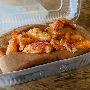 Hot and buttered lobster roll