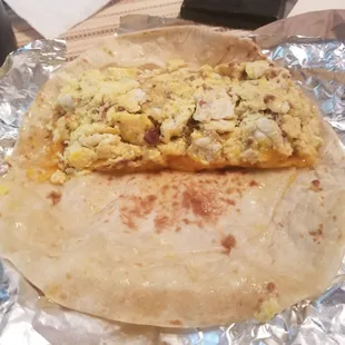 a breakfast burrito