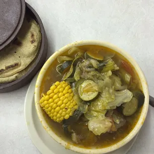 Looks just like it came from grandma's kitchen... If I had a Mexican grandmother that made fantastic beef soup