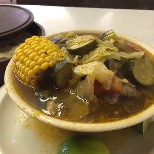 The biggest bowl of beef soup I've ever seen! Yum Yum