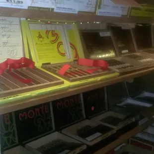 If you like class, here is a display of luxury cigar imports.