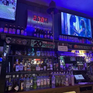 a bar with a lot of liquor