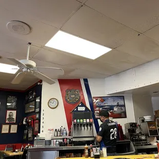 the interior of a coffee shop