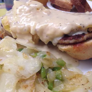 Sausage Patty and Egg Breakfast