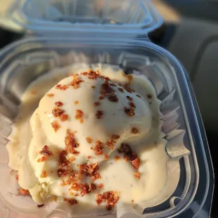 Biscuit with country gravy