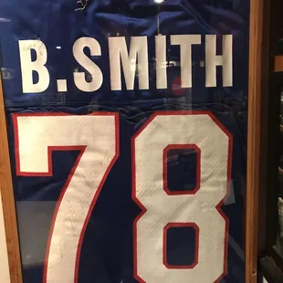 Bruce Smith (HOF) Jersey still there after 30 years.