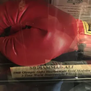 The GOAT&apos;s (Muhammad Ali) Boxing Glove still hanging 30 years later.