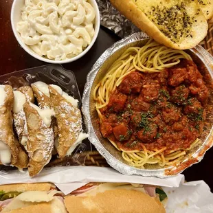 Superb: Christmas Cannoli's and all the fixings.