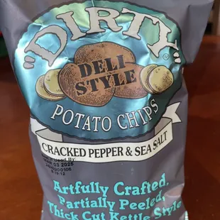 Enjoyed the "Dirty" deli-style chips. Several flavors available.