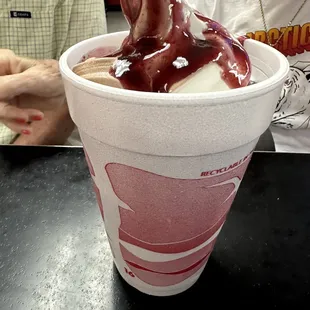 Black raspberry sundae