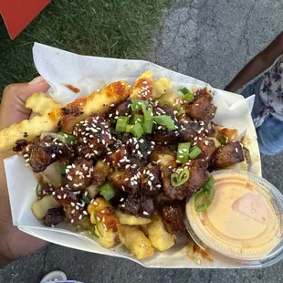 Pork belly loaded fries