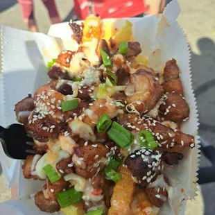 Loaded Pork Belly Fries