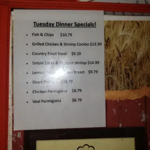 New Years eve dinner. We got the chicken parmigiana. Very good