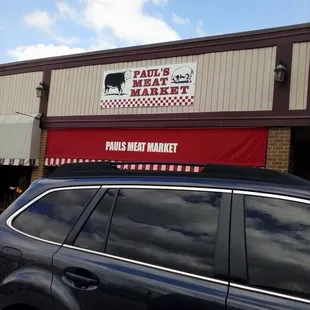 a car parked outside