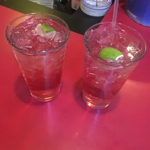 two glasses of cocktail