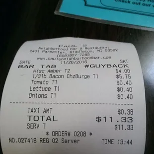 Not bad for lunch and I&apos;m the guyback.