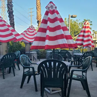 Outdoor patio seating