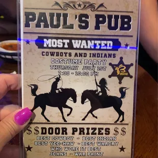 Cowboys and Indians night!