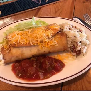Chimichanga meal every Thursday