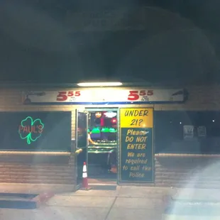 the front of the restaurant