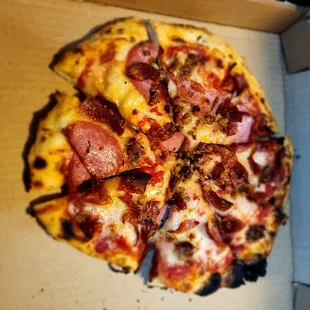 All meat pizza.