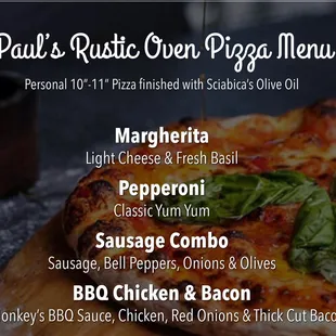 Basic menu, specials added to change it up