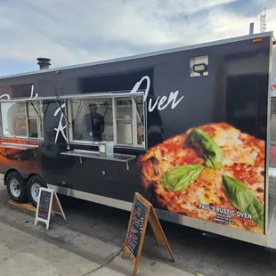 Ordering side of Paul's Rustic Oven trailer.