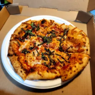 Margherita pizza.