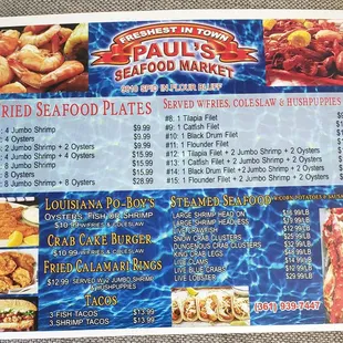 the menu