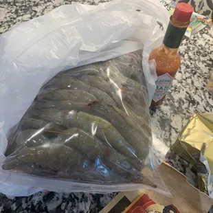 Fresh head on gulf shrimp